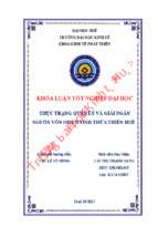 Thực trạng quản lý và giải ngân nguồn vốn oda ở tỉnh thừa thiên huế