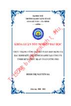 Thực trạng công tác kế toán bán hàng và xác định kết quả kinh doanh tại công ty tnhh mtv thiết bị an toàn dũng pro