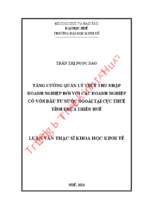 Tăng cường quản lý thuế thu nhập doanh nghiệp đối với các doanh nghiệp có vốn đầu tư nước ngoài tại cục thuế tỉnh thừa thiên huế
