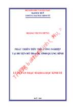 Phát triển tiểu thủ công nghiệp tại huyện bố trạch, tỉnh quảng bình