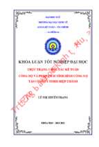 Thực trạng công tác kế toán công nợ và phân tích tình hình công nợ tại công ty tnhh hiệp thành