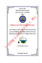 Thực trạng công tác kế toán doanh thu và xác định kết quả hoạt động sản xuất kinh doanh tại công ty tnhh tương giao