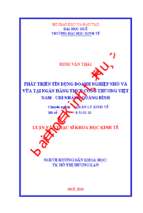 Phát triển tín dụng doanh nghiệp nhỏ và vừa tại ngân hàng tmcp công thương việt nam   chi nhánh quảng bình.