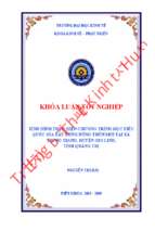 Tình hình thực hiện chương trình mục tiêu quốc gia xây dựng nông thôn mới tại xãtrung giang, huyện gio linh, tỉnh quảng trị