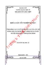 Tình hình vay và sử dụng vốn vay của các hộ nông dân tại ngân hàng chính sách xã hội huyện minh hóa tỉnh quảng bình