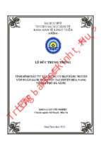 Tình hình đầu tư xây dựng cơ bản bằng nguồn vốn ngân sách nhà nước tại huyện hòa vang, thành phố đà nẵng.