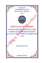 Vận dụng chuẩn mực kế toán số 02 – hàng tồn kho vào công tác kế toán nguyên vật liệu tại công ty tnhh bia carlsberg việt nam