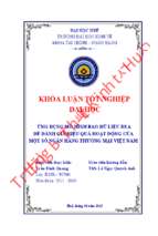 Ứng dụng mô hình bao dữ liệu để đánh giá hiệu quả hoạt động của một số ngân hàng thương mại việt nam.