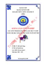 Xây dựng website học tiếng anh trực tuyến dành cho học sinh tiểu học bằng ngôn ngữ php