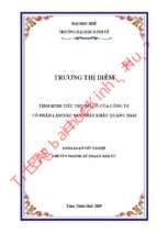 Tình hình tiêu thụ đồ gỗ của công ty cổ phần lâm đặc sản xuất khẩu quảng nam