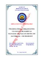 Ứng dụng công cụ chma đo lường văn hoá doanh nghiệp tại ngân hàng tmcp sài gòn thương tín (sacombank) – chi nhánh huế