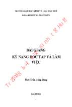 Bg  kỹ năng học tập và làm việc