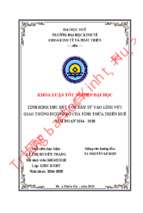 Tình hình thu hút vốn đầu tư vào lĩnh vực giao thông đường bộ của tỉnh thừa thiên huế giai đoạn 2014 2018