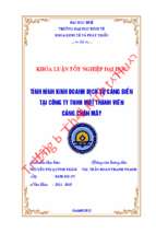 Tình hình kinh doanh các dịch vụ cảng biển tại công ty tnhh một thành viên cảng chân mây