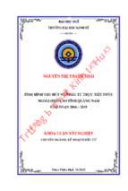 Tình hình thu hút vốn đầu tư trực tiếp nước ngoài (fdi) vào tỉnh quảng nam giai đoạn 2016   2019