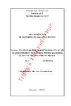 Ứng dụng mô hình tram để nghiên cứu các yếu tố ảnh hưởng đến ý định sử dụng thương mại di động của người tiêu dùng ở thành phố huế