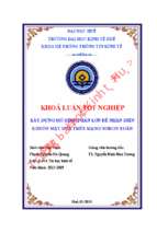 Xây dựng mô hình phân lớp để nhận diện khuôn mặt dựa trên mạng nơron xoắn