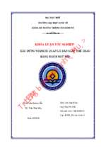 Xây dựng web quản lý bán hàng giày thể thao bằng ngôn ngữ php.