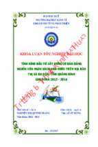 Tình hình đầu tư xây dựng cơ bản bằng nguồn vốn ngân sách nhà nước trên địa bàn thị xã ba đồn, tỉnh quảng bình giai đoạn 2012   2014