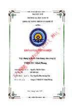 Xây dựng website bán hàng của công ty  tnhh inc khởi phong