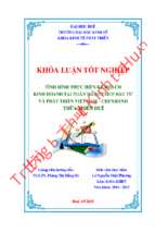 Tình hình thực hiện kế hoạch kinh doanh tại ngân hàng tmcp đầu tư và phát triển việt nam – chi nhánh  thừa thiên huế