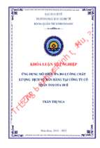 Ứng dụng mô hình ipa đo lường chất lượng dịch vụ bán hàng tại công ty cổ phần toyota huế.