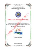 Tình hình huy động và sử dụng vốn đầu tư trong xây dựng nông thôn mới tại xã đức châu, huyện đức thọ, tỉnh hà tĩnh