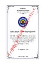 Tìm hiểu công tác kiểm toán khoản mục doanh thu bán hàng và cung cấp dịch vụ trong kiểm toán báo cáo tài chính tại công ty tnhh caf việt nam chi nhánh đà nẵng.