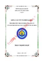 Tình hình tiêu thụ sản phẩm của công ty cổ phần phân bón đại nam, thành phố hồ chí minh