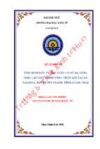 Tình hình đầu tư xây dựng cơ sở hạ tầng theo chương trình nông thôn mới tại xã tam hòa, huyện núi thành, tỉnh quảng nam.