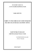 Nghiên cứu công nghệ hàn dây lõi bột để hàn đắp phục hồi con lăn trên dây chuyền đúc liên tục