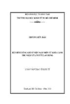 Bất bình đẳng giới ở việt nam nhìn từ khía cạnh thu nhập của người lao động