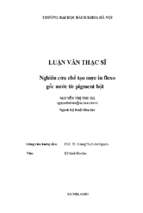 Nghiên cứu chế tạo mực in flexo gốc nước từ pigment bột