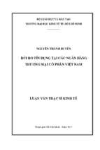 Rủi ro tín dụng tại các ngân hàng thương mại cổ phần việt nam