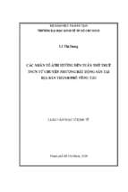 Các nhân tố ảnh hưởng đến tuân thủ thuế tncn từ chuyển nhượng bất động sản tại địa bàn thành phố vũng tàu