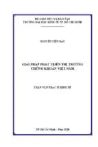 Giải pháp phát triển thị trường chứng khoán việt nam