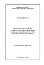 Chuỗi cung ứng vải dệt kim tại khu công nghiệp lê minh xuân 3 và giải pháp cải thiện tính bền vững của chuỗi sau đại dịch covid 19