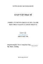 Nghiên cứu phương pháp đo độ nét của ảnh bằng thuật toán xử lý ảnh kỹ thuật số