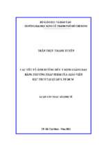 Các yếu tố ảnh hưởng đến ý định giảng dạy bằng phương pháp stem của giáo viên bậc thcs tại quận 3, tp.hcm