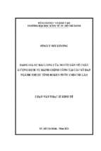 Đánh giá sự hài lòng của người dân về chất lượng dịch vụ hành chính công tại các sở ban ngành thuộc tỉnh bokeo nước chdcnd lào