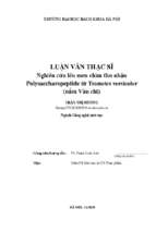 Nghiên cứu lên men chìm thu nhận polysaccharopeptide từ trametes versicolor (nấm vân chi) 320047