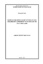 Nghiên cứu ảnh hưởng của một số thông số công nghệ đến chất lượng bề mặt khi gia công hợp kim skd 11 bằng laser