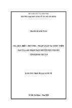 Họ, hụi, biêu, phường   pháp luật và thực tiễn tại tòa án nhân dân huyện tuy phong tỉnh bình thuận