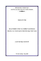 Hoàn thiện công tác kiểm toán nội bộ trong các ngân hàng thương mại việt nam