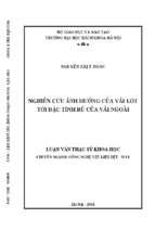 Nghiên cứu ảnh hưởng của vải lót tới đặc tính rủ của vải ngoài