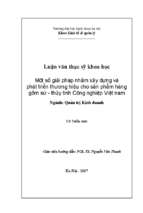 Một số giải pháp nhằm xây dựng và phát triển thương hiệu cho sản phẩm hàng gốm sứ   thuỷ tinh công nghiệp việt nam