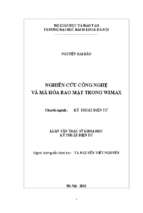 Nghiên cứu công nghệ và mã hóa bảo mật trong wimax