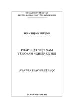 Pháp luật việt nam về doanh nghiệp xã hội