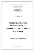 Ineffective training  at front of house department of date nariya restaurant