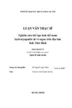 Nghiên cứu chế tạo tinh thể nano hydroxyapatite từ vỏ ngao trên địa bàn tỉnh thái bình